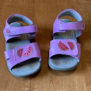 See Kai Run pink/purple Velcro sandals, size 9